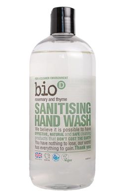 Bio d Tekuté dezinfekční mýdlo na ruce rozmarýn+tymián pumpička 500 ml