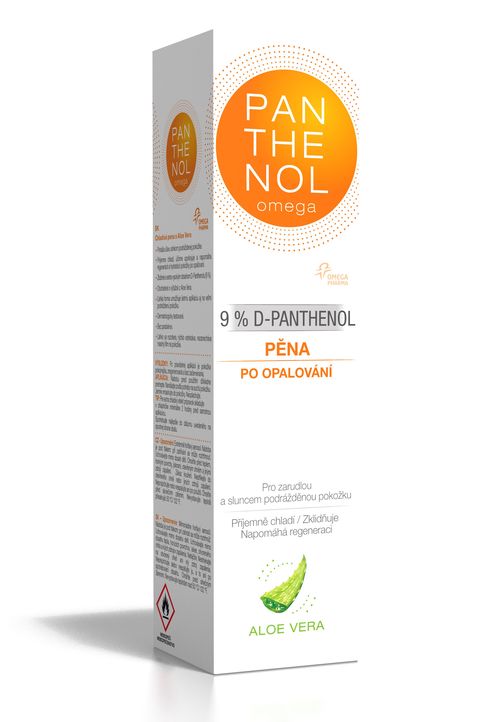 Panthenol Omega Chladivá pěna s aloe vera 9 % 150 ml