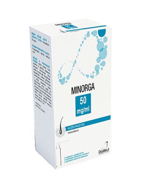 Minorga 50 mg/ml kožní roztok 3x60 ml