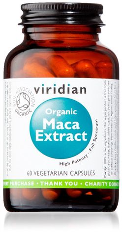 Viridian Maca Extract 60 kapslí Organic CZ-BIO-003 certifikát