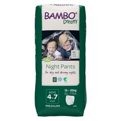 Bambo Dreamy Night Pants Boys 4-7 let 15-35 kg noční plenkové kalhotky 10 ks