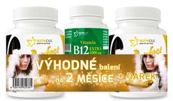 Nutricius Perfect HAIR gold methionin + biotin 2x90 tablet + dárek Vitamin B12 extra 1000 µg