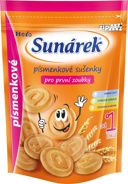 Sunárek Dětské sušenky písmenkové 150 g