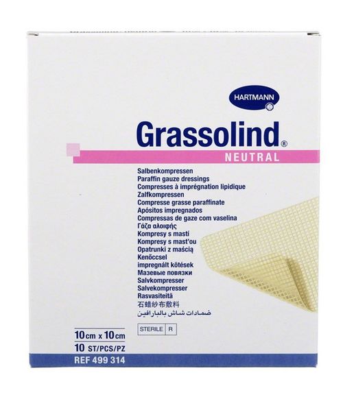 Grassolind Neutral Kompres sterilní 10 x 10 cm 10 ks