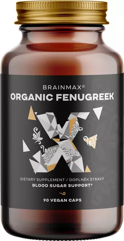 BrainMax Organic Fenugreek 700 mg, BIO Pískavice řecké seno