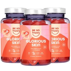 Kolagenové gumové bonbóny Glorious skin (180 ks) – nádherná, mladistvě vypadající pleť. Vyrobeno z pektinu. Pomerančovo-citronová příchuť | Sensilab