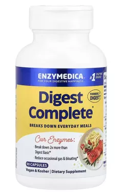 Enzymedica Digest Complete, Trávící enzymy, 90 kapslí