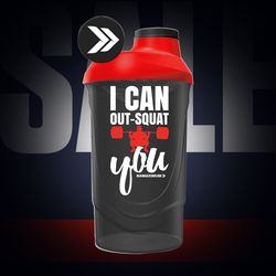 Shaker NaMaximum 600ml - I Can Out-Squat You Černá 600ml