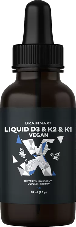 BrainMax Vegan Liquid D3 & K2 & K1, 30 ml
