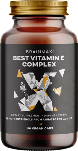 BrainMax Best Vitamin E Complex, 90 rostlinných kapslí