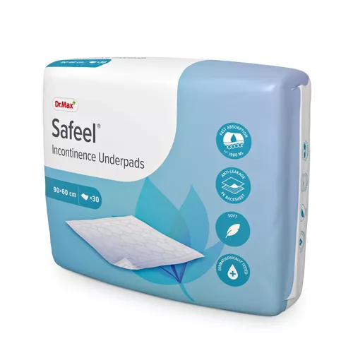 Dr. Max Safeel Incontinence Underpads 90x60 cm 30 ks