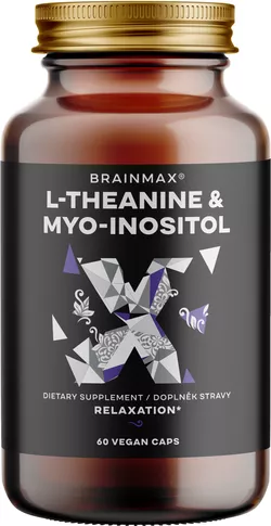 BrainMax L-Theanine & Myo-Inositol, 60 rostlinných kapslí