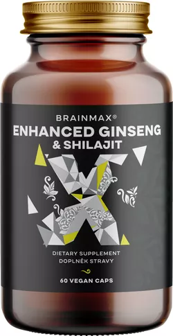 BrainMax Enhanced Ginseng & Shilajit, 60 kapslí
