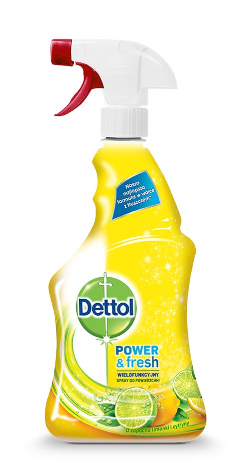 Dettol Power&Fresh Antibakteriálni sprej na povrchy 500 ml citrón a limeta